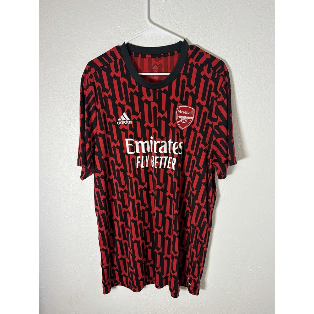 Adidas Arsenal FC AEROREADY Pre-Match Jersey Men's 2XL Red Black FQ6191 2020/21